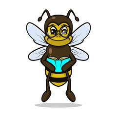 Bee cute mascot education-related design