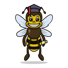 Bee cute mascot education-related design