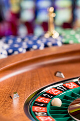 Obraz premium Roulette table close up at the Casino