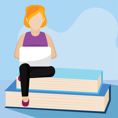 Young woman studying