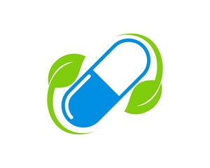 Herbal capsule medicine with circle leaf
