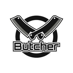 butcher logo isolated on white background. vector illustration