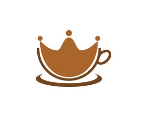 Coffee glass with crown water inside