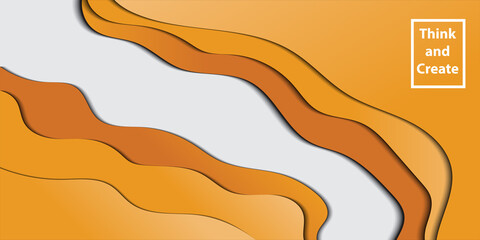 A4 abstract color 3d paper art illustration set. Contrast colors. Vector design layout for banners presentationsVector illustration