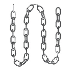 	
silver chains bracelet isolated on white background. vector illustration	
