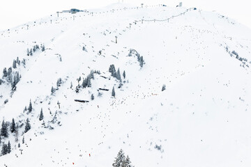 Austria, Vorarlberg, Low angle view ofÔøΩArlberg ski slope