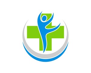 Medical symbol and Healthy people