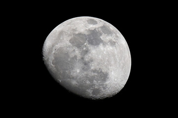 Crescent moon in the dark night.