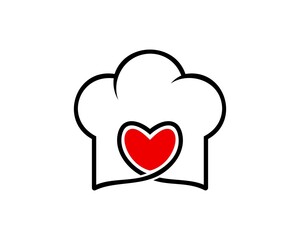 Chef hat with love inside