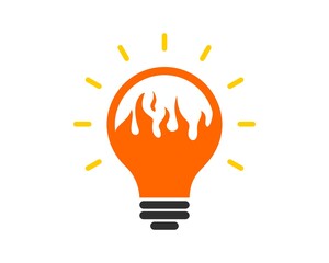 light bulb on fire