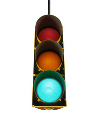 traffic light on white background