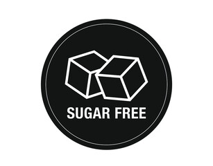 Sugar free icon.  Simple sugar free sign in circle. 