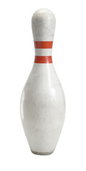 single bowling pin on white background