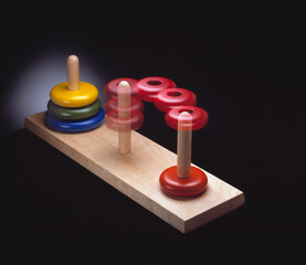Tower of Hanoi, Lucas Tower puzzle with moving rings