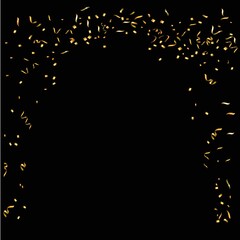 Colorful confetti. Festive of falling shiny confetti isolated on transparent background.