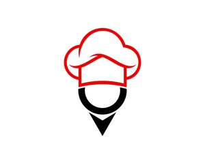 Chef hat with point location