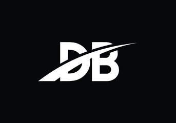 Initial Monogram Letter D B Logo Design Vector Template. D B Letter Logo Design