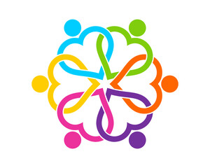 Abstract Love people connection