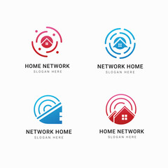 house signal concept with letter n logo for network, wifi, hospot, information, networking, connect, and wireless