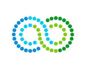 Abstract infinity circle shape
