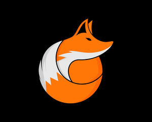 Obraz premium Fox with circle shapeFu