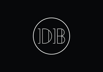 Initial Monogram Letter D B Logo Design Vector Template. D B Letter Logo Design
