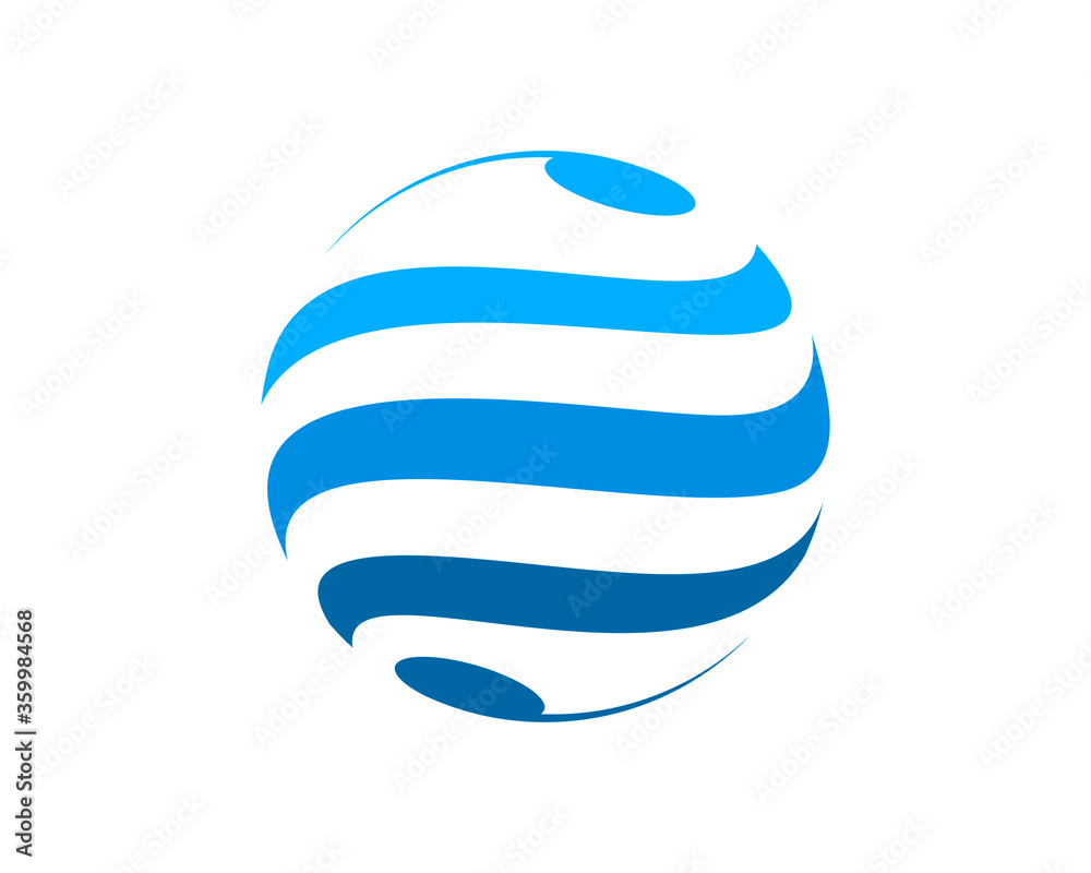 Poster abstract globe curve