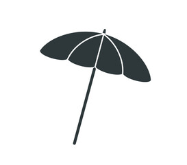 Vector beach umbrella. Umbrella icon. Beach icon. 