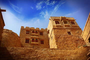 Jaisalmer fort during sunrise in Rajasthan, India