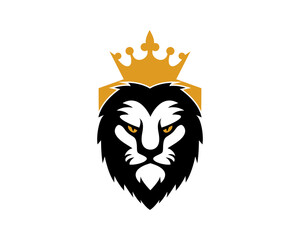 Lion head with crown