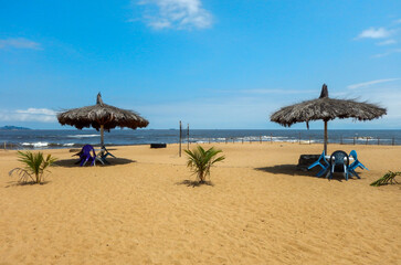 Atlantic Ocean beach, Monrovia, West Africa, Liberia,  Hotel 