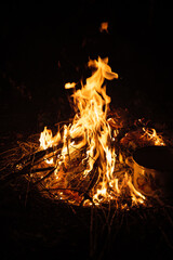 fire in the fireplace