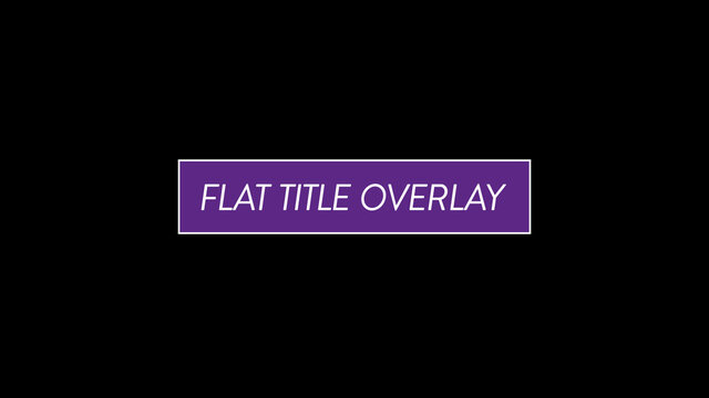 Square and Rounded Flat Title Overlay