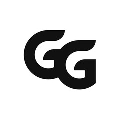 GG Letter Logo Design With Simple style