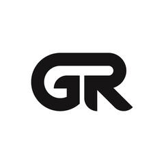 GR Letter Logo Design With Simple style - obrazy, fototapety, plakaty
