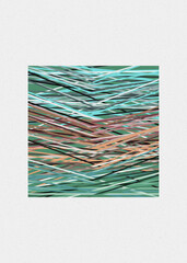 Blue Lagoon color Crossing lines generativeart style colorful illustration