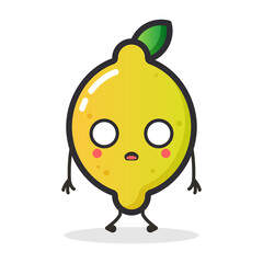 Cute Lemon fruit character for illustration or mascot.