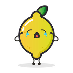 Cute Lemon fruit character for illustration or mascot.