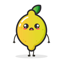 Cute Lemon fruit character for illustration or mascot.