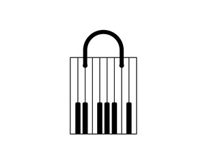 Shopping bag with piano tuts