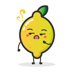 Cute Lemon fruit character for illustration or mascot.