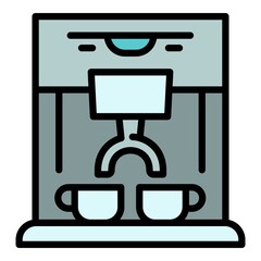 Professional coffee machine icon. Outline professional coffee machine vector icon for web design isolated on white background