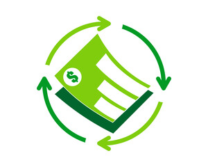 Financial bar with arrow rotation