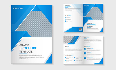 Corporate business bifold brochure template