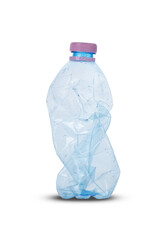 crushed small plastic bottle