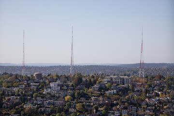Obraz premium Seattle's Telegraph Hill as seen from the Space Needle in Washington