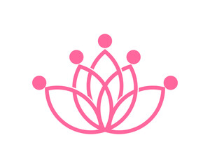 Abstract lotus line art © DitaTiara