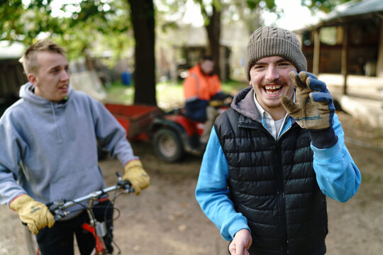 Young Men in a Rural Setting