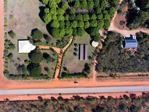Drone Shot of Farm outside of Broome