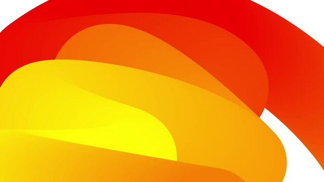 beautiful gradients with shades of red yellow flow along elegantly twisted line or pipe. Beautiful modern flat design background, smooth loop animation of liquid gradient in 4k. Luma matte as alpha